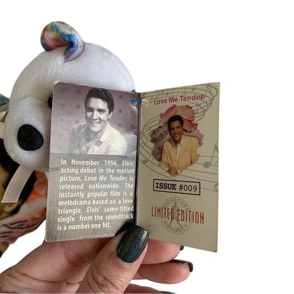 Gallery Treasures Elvis Presley "Love Me Tender" Ltd Edition Beanie Bear #009 - Picture 5 of 9